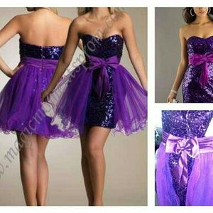 NWT Dave & Johnny's super cute purple sequin dress